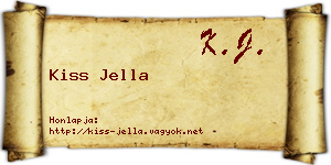 Kiss Jella névjegykártya